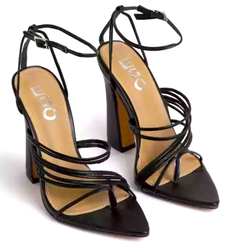Ego Official Pointy Toe | Black Heels | Strappy